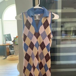 Argyle Collared Dress